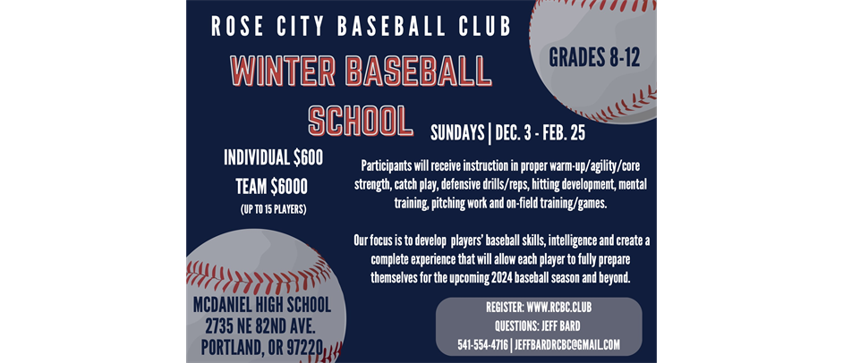 2023-24 Winter Baseball School